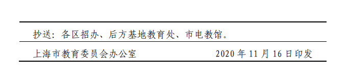 上海市教育委员会关于做好2021年上海市中等学校高中阶段招生报名工作的通知（沪教委基〔2020〕50号）
